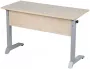 Парта двухместная с прямыми углами (рост №6) Дуб Вотан/Металл Серый_3682505