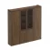 Шкаф комбинированный (для документов узкий + со стеклом + для одежды узкий) MARK МК 377 Орех тоскана_257096