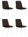 Стул обеденный DOBRIN CHILLY (Эспрессо Holland 74, основание белое) 4 шт_3636468