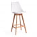 Стул барный TULIP BAR (mod. C1014H) / 1 шт. в упаковке пластик/дерево, 57 х 48 х 104 см, белый 018 /натуральный_695535