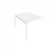Проходной наборный элемент переговорного стола Metal System Б.ППРГ-1 Белый_243739