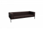 Диван трехместный Флекс FLX-3 Latte Lux 405/Металл Черный 2100*915*690_3678892