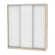 Шкаф-купе B-230х200х60-3(ДСС-Белый-D9D9D9)_356281