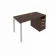 Рабочая станция с опорной тумбой Metal System Б.РС-СТП -1.1 Венге/Серый_239393
