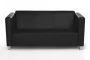 Диван трехместный Милано Комфорт Д3 Санторини 401 (черный) Категория 1_230586