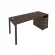 Рабочая станция с опорной тумбой Metal System Б.РС-СТП -1.3 Венге/Антрацит_239417