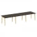 Стол переговорный (3 столешницы) Оникс Вуд OW.PRG-3.2 Дуб Мали/Дуб Светлый/Металл Белый 3540*980*750_3821823