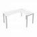 Стол письменный METAL SYSTEM Б.СА-4 Пр Белый/Серый_237492