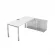 Стол рабочий, прямолинейный три опоры, правый GLOSS LINE НСТП-П.994 Белый Премиум_219380