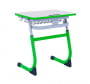Парта одноместная регулируемая по высоте SMARTY 600х500 с углом наклона столешницы и антивандальной полиуретановой кромкой (рост 5-7) Зеленый/Серый_3680874
