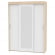 Шкаф-купе T-3-198х145х60-M(ДСС-Белый-4)_348813